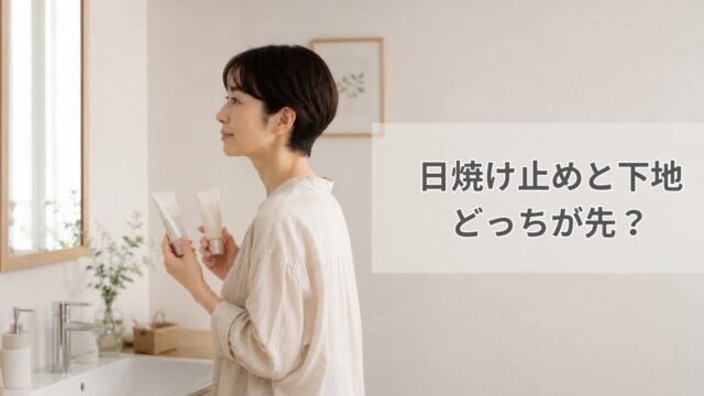 日焼け止めと下地 どっちが先？