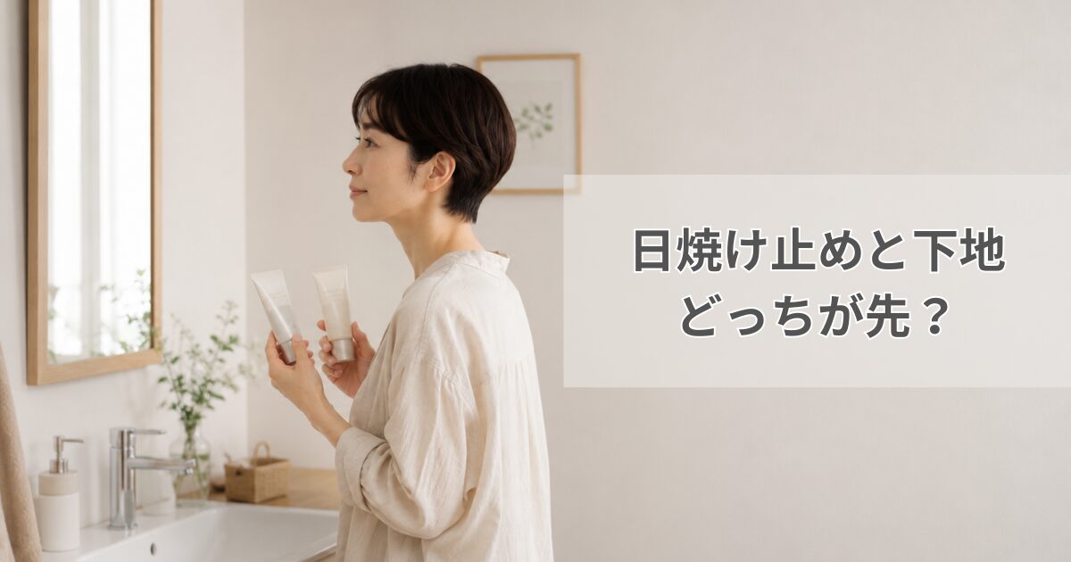 日焼け止めと下地 どっちが先？